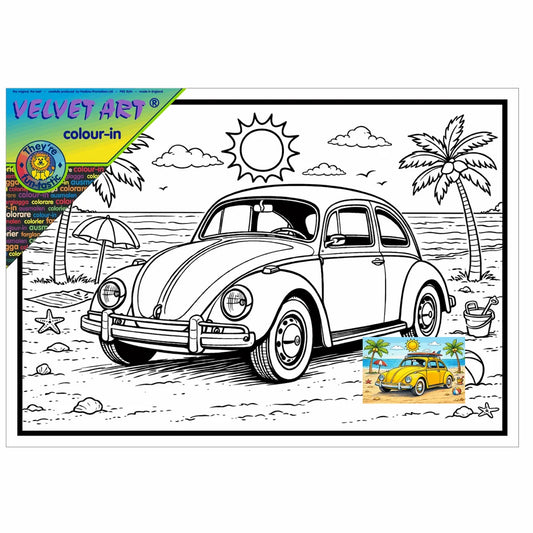 VW BEATLE Velvet Art Picture