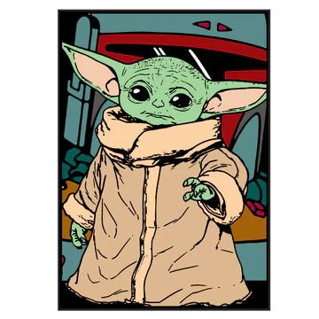 YODA Velvet Art Set, 12 Brush Pens, 5 Glitter and Glue