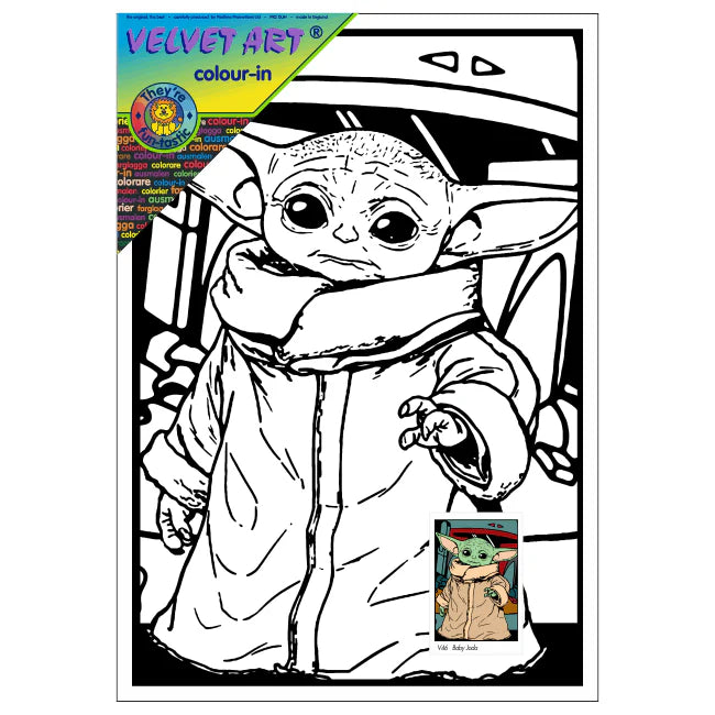 YODA Velvet Art Set, 12 Brush Pens, 5 Glitter and Glue