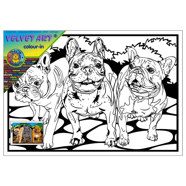 DOG BUNDLE - 3x Picture Boards with 36x Brush Pens, 15x Glitters & 3x Glue