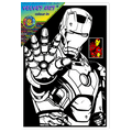 IRON MAN Velvet Art Set, 12 Brush Pens, 5 Glitter and Glue